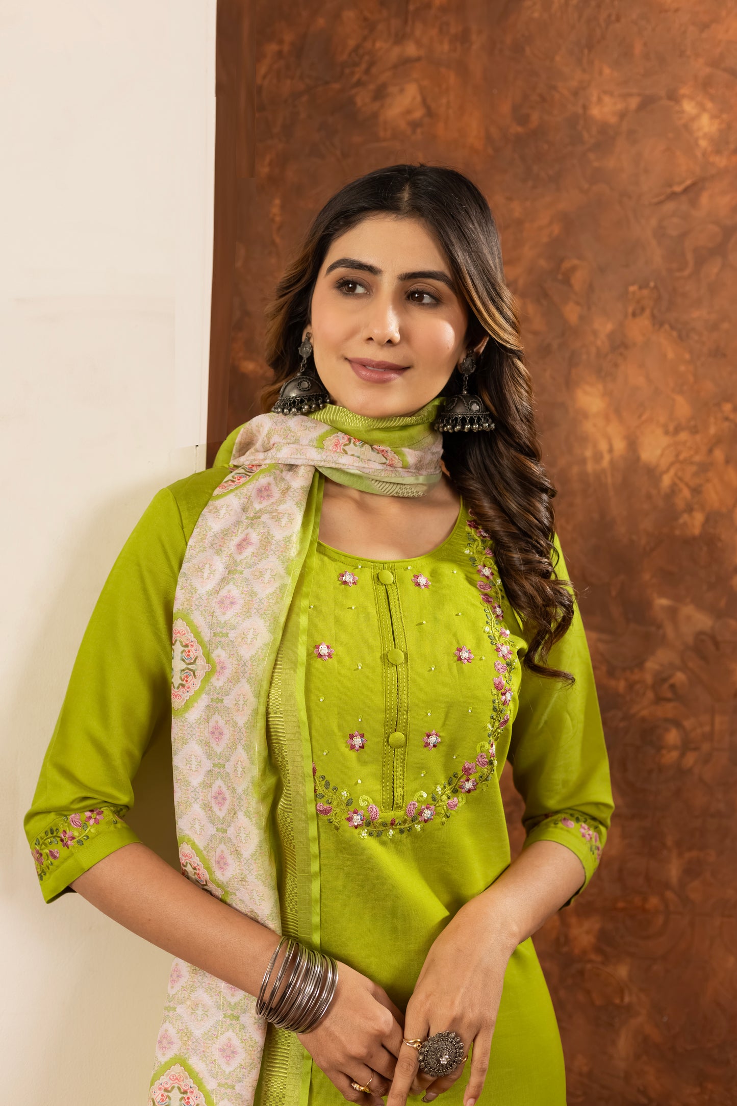 Radiance Blossom Embroidered Kurta Set