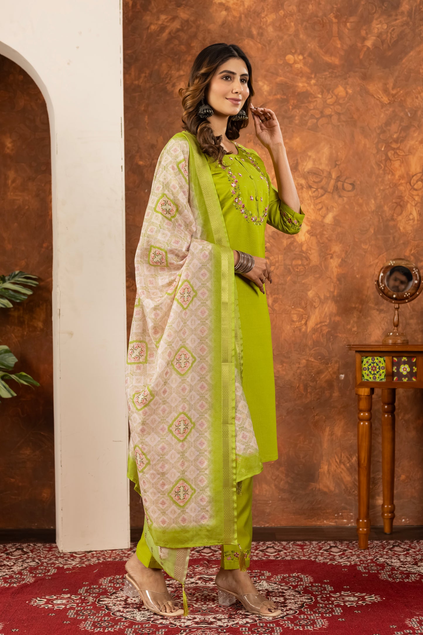 Radiance Blossom Embroidered Kurta Set