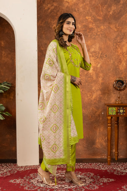 Radiance Blossom Embroidered Kurta Set