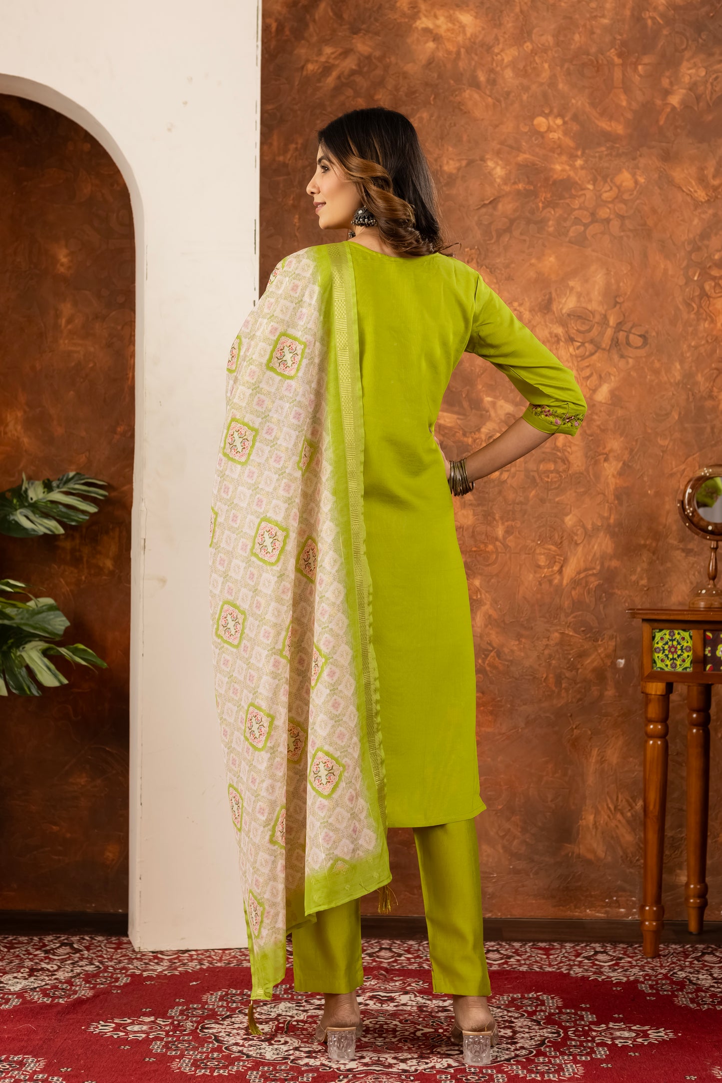 Radiance Blossom Embroidered Kurta Set